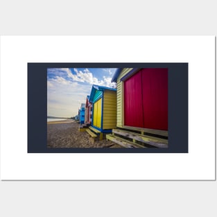 Boat Sheds at Dromana, Mornington Peninsula, Victoria, Australia Posters and Art